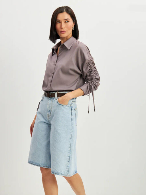 Блузка тонкая джинса - Tantino фото 24