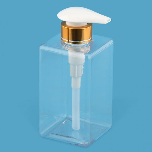 Дозатор для жидкого мыла акриловый "Золотая лента-Б" 500мл, 6,5х6,5см h15,5см, противоударный (Китай)