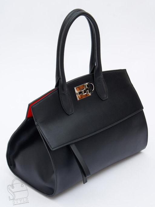 Сумка женская кожаная 1049M black Polina&Eiterou