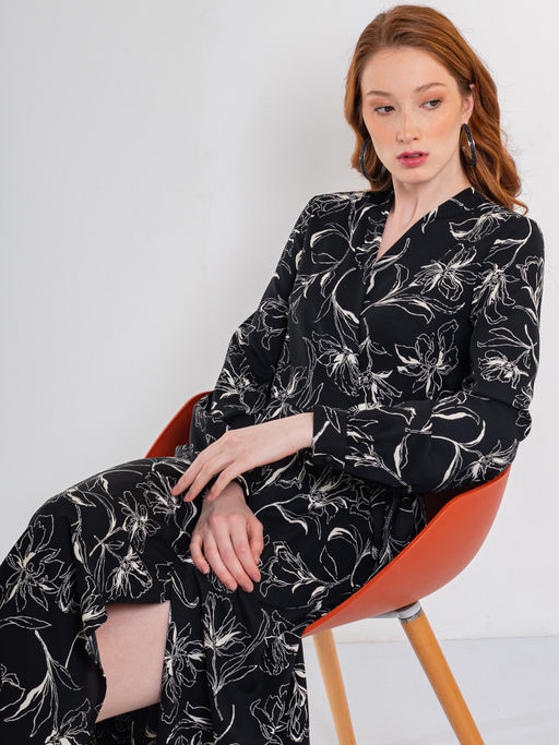 Платье на запах OD-810-2 черный OD-810-2