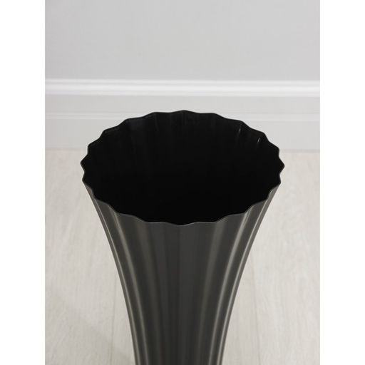 Ваза для цветов, 5 л, d=21.5 см, h=40.5 см, пластиковая, чёрная