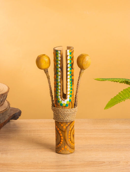 Сувенирный музыкальный инструмент Тек тек бамбук, 20х10х4 см