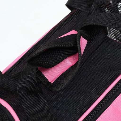 Сумка-переноска сетчатая, 43 х 21 х 30 см, розовая - Пижон фото 8