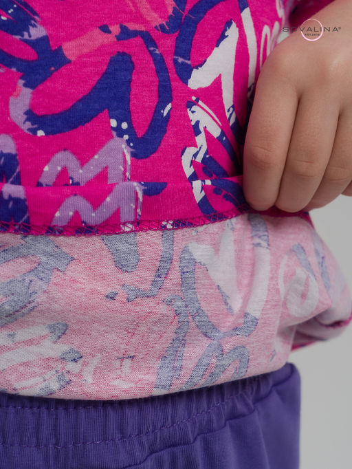 Костюм Лето надписи фуксия-верипери - Sovalina фото 20