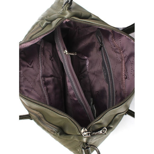 Сумка женская искусственная кожа Vevers-L 660 F 567-705, 1отд+карм/перег, плечевой ремень, зеленый SALE 258458 - Adelia фото 3