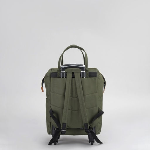 Сумка-рюкзак 2 в 1 на колёсах 18, отдел на молнии, наружный карман, цвет зелёный - Simaland фото 3