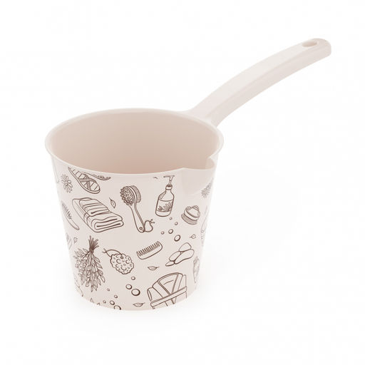 Ковш 1,5 л со сливом Русская банька, Конфетти (М8393)