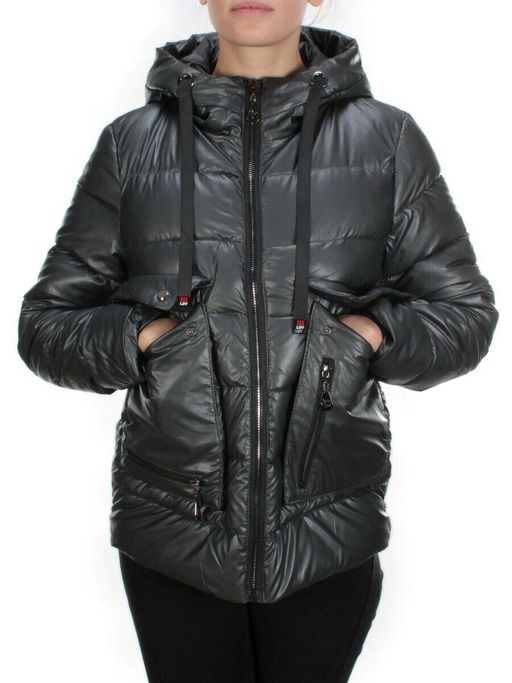 8063 DARK GRAY Куртка демисезонная женская (130 гр. синтепон) - Fashion фото 2