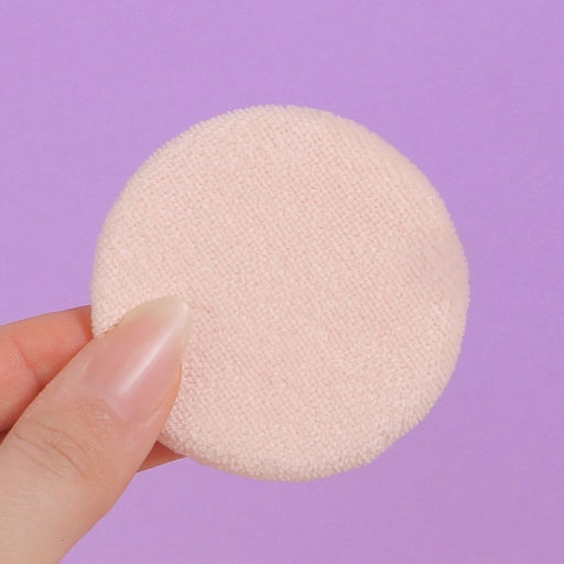 Цена за 5 шт. Пуховка для макияжа, с держателем, d=6 см, МИКС