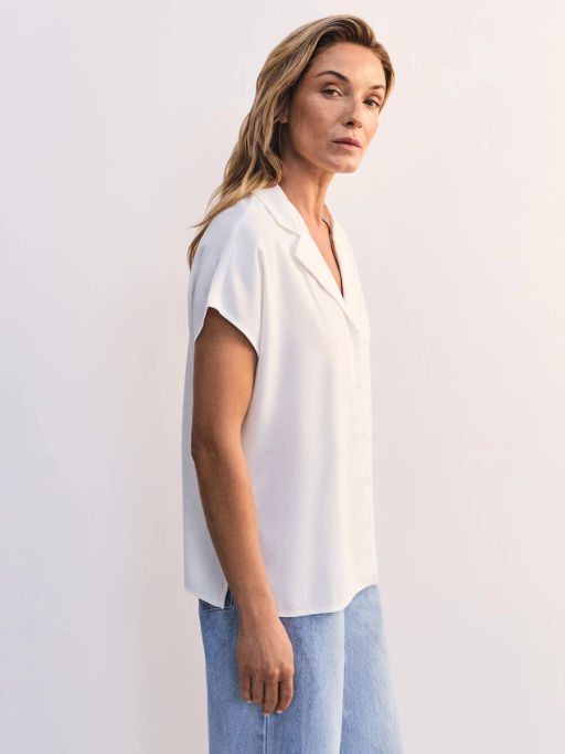 Льняная блуза с отложным воротником ZR2605012003-2 / Zarina