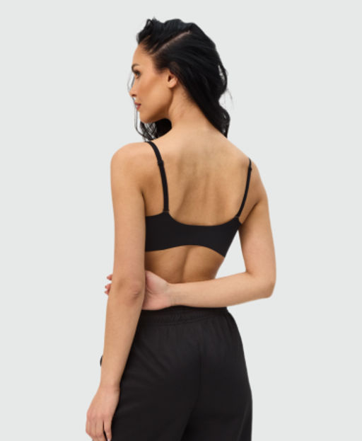 Топ-бюстье бюстгальтер бесшовный Vanessa for me S013 нейлон, эластан черный размеры S, M, L, XL