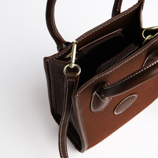 Сумка-тоут на молнии, цвет коричневый - Simaland фото 7