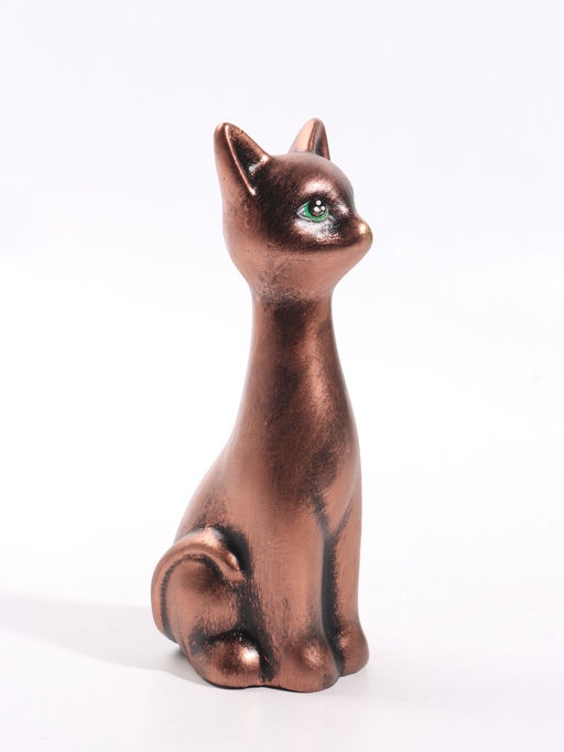 Фигурка "Кошка-Нефертити" 6,5х18 см, цвет бронза