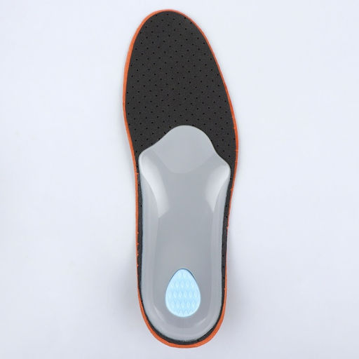 Стельки для обуви, амортизирующие, дышащие, с жёстким супинатором, р-р RU 43 (р-р Пр-ля 42), 27.5 см, пара, коричневые