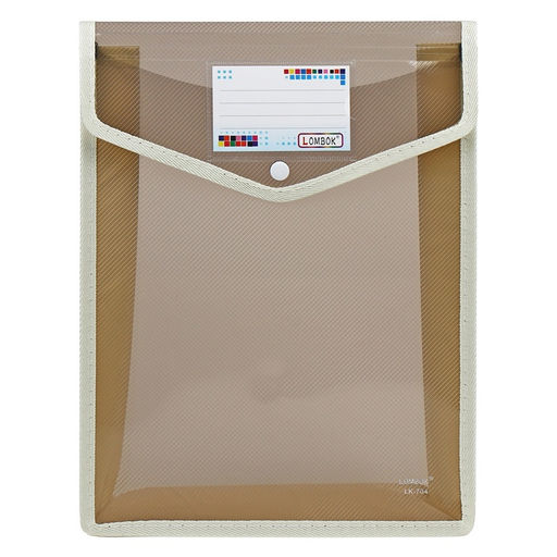 Папка-конверт на кнопке А4, 500 мкр, с расширением, вертикальная, карман для визиток, МИКС - Simaland фото 4