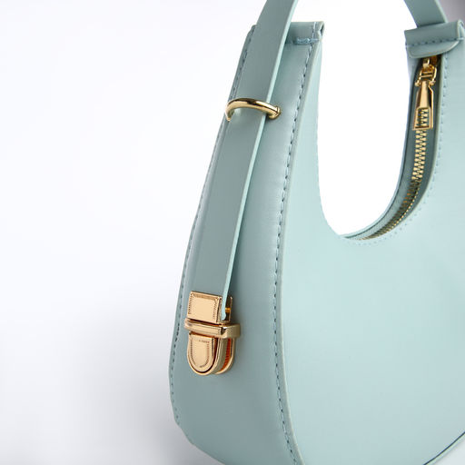 Сумка женская багет на молнии, цвет голубой - Simaland фото 7