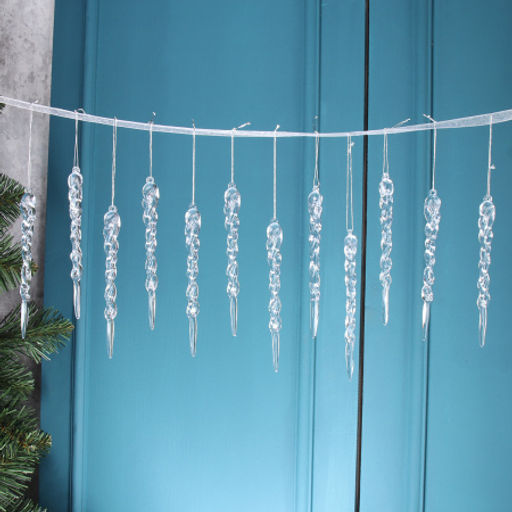 Новогоднее украшение Сосулька 13 см набор 12 штук / GH-15 /уп 250/ - Галеонтрейд фото 2