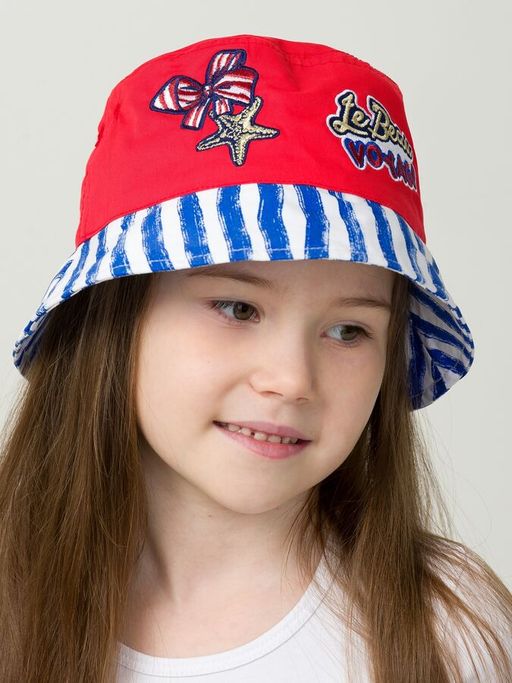 PELICAN, панама для девочек, Красный  фото 3