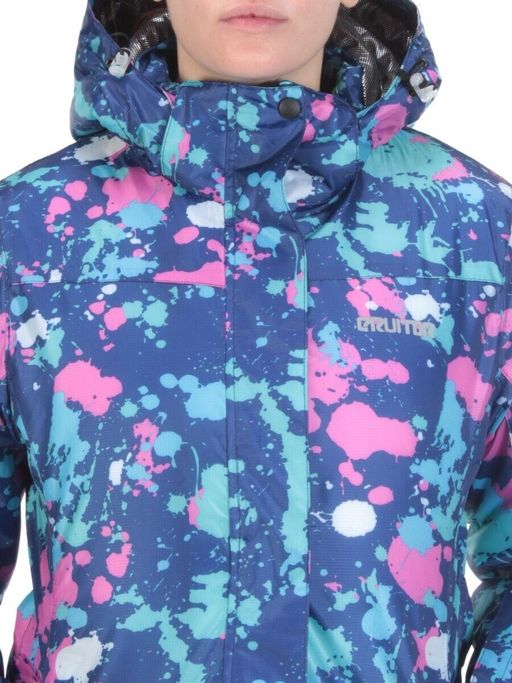 W1608-2 BLUE PRINT Куртка горнолыжная женская ERUITOR (100 гр. холлофайбера) - Fashion фото 3
