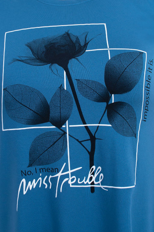 Арт. 3674 Футболка женская 46-56 (6 шт) Цвет:джинс - Калинка фото 5