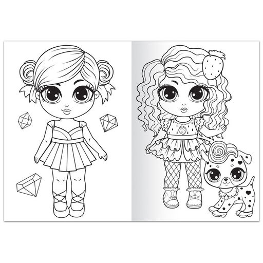 Раскраска Стильные девчонки, 68 стр., формат А4