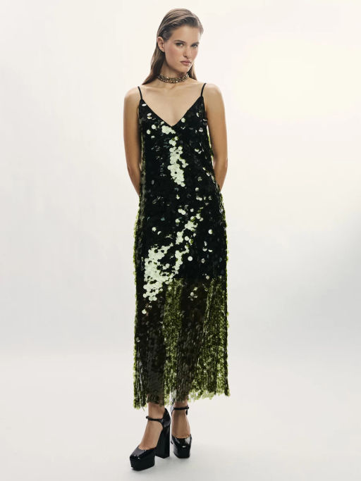 Платье миди с пайетками / Zarina