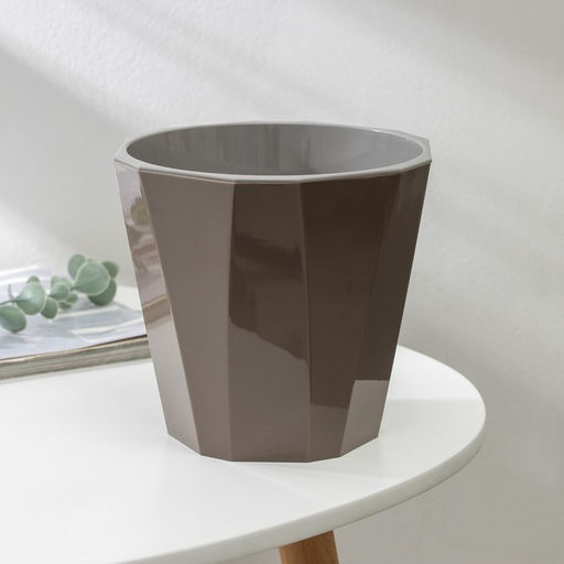 Кашпо для цветов со вставкой «Палермо», 1.8 л, коричневое