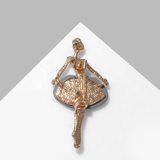 Цена за 2 шт. Брошь «Балерина», цвет фиолетовый в золоте