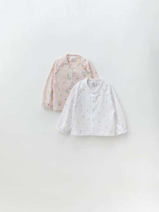 Кофта ясельная для девочки, бел/роз - Lesi kids фото 24