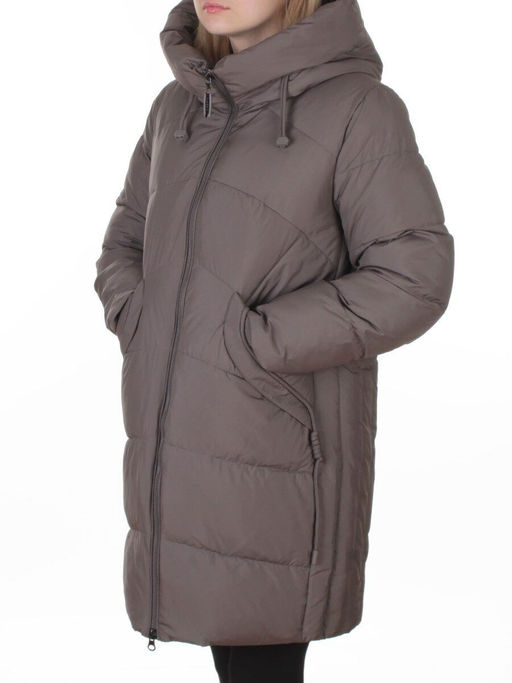 A622 GRAY/BROWN Куртка зимняя женская (200 гр. био-пух)