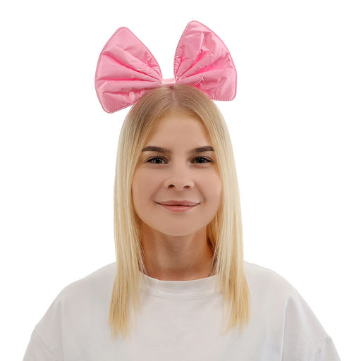 Ободок «Бант Мальвины», розовый