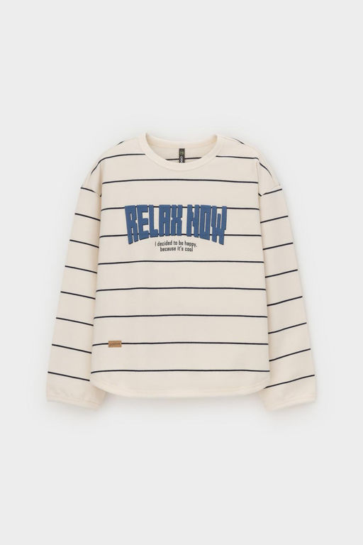 КР 302755/суровый,индиго,полоска к569 джемпер (свитшот) для мал - Crockid фото 3