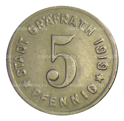 5 пфеннигов 1919 года Германия  Нотгельд Графрат
