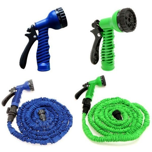 Шланг-стрейч для полива + пистолет в комплекте. Растягивается под напором до 40-45 метров ID2350