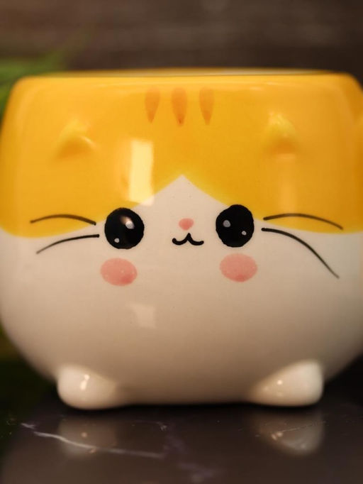 Кружка керамическая Cat, orange, 450 мл