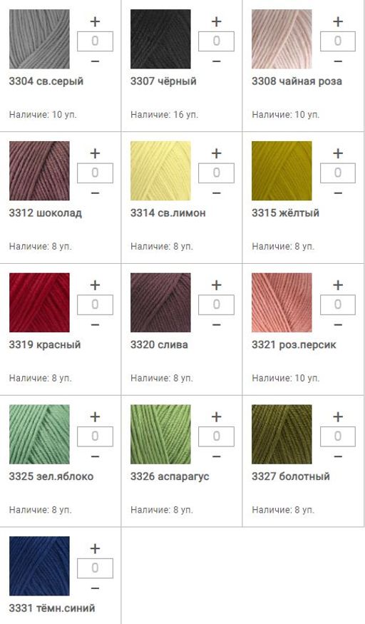 Цена за 5 мотков пряжи WOOL 115