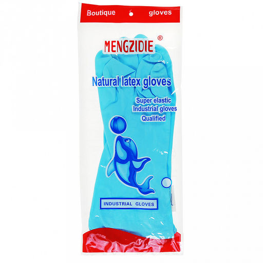 Перчатки хозяйственные, латексные, размер M Дельта 75гр, цвет голубой, в пакете (Китай) - Домашняя мода фото 2