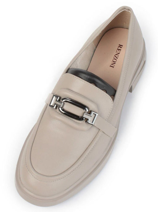 01-PDS133-2 GRAY BEIGE Ботинки демисезонные женские (натуральная кожа)