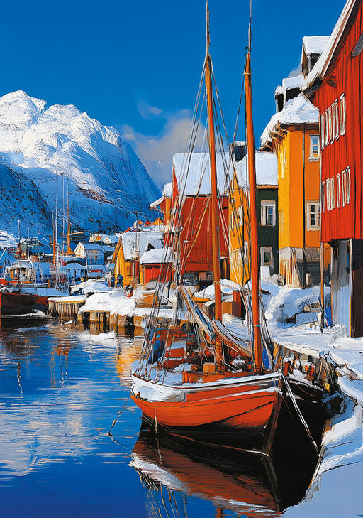 ФРЕЯ Пазл 1000 элемент. PZL-1000/93 Красочная Норвегия