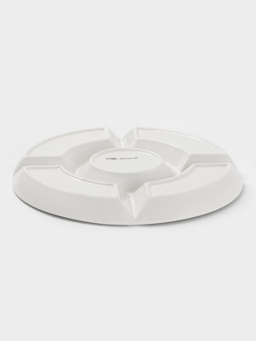 Менажница Доляна White Label, 5 секций, d=25.5 см, фарфор, белая