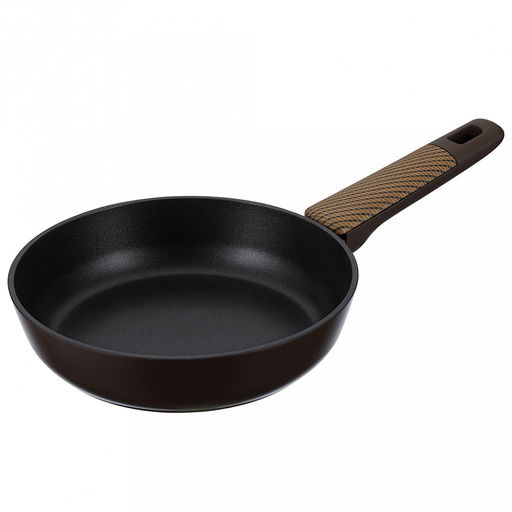 Сковорода с антипригарным покрытием Brownie д26см, h5,5см, s2,8мм, дно д3,5мм, индукционное дно д20,5см, алюминий, бакелитовая ручка с покрытием soft-touch, Regent (Китай) Подходит для всех видов плит, включая индукционную.