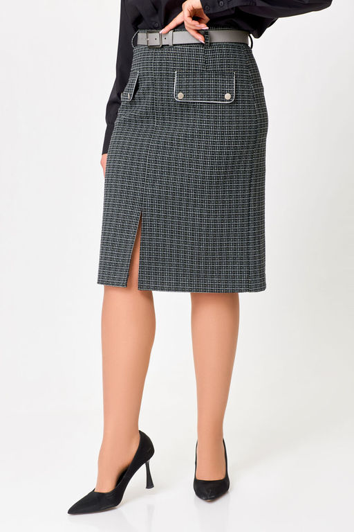 Блуза Swallow 803.2 черный+серебряный узор фото 171