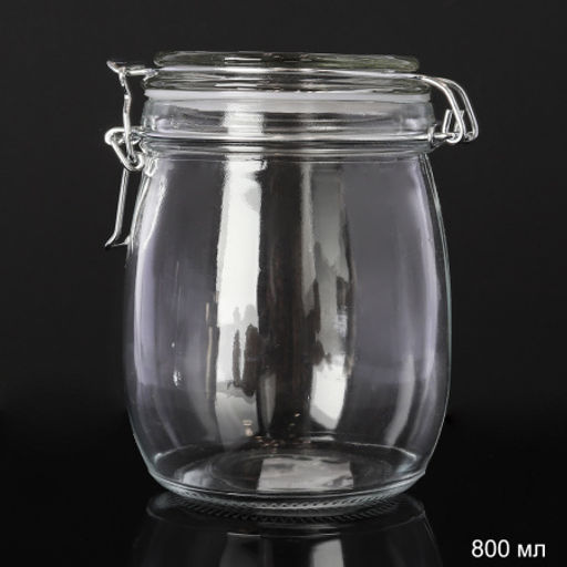 Банка для сыпучих c бугельным замком 800 мл / YF-1039 /уп 36/ - Галеонтрейд фото 2