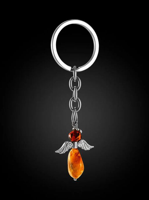 Брелок из натурального балтийского янтаря разных оттенков Ангелок - Амберхолл фото 3