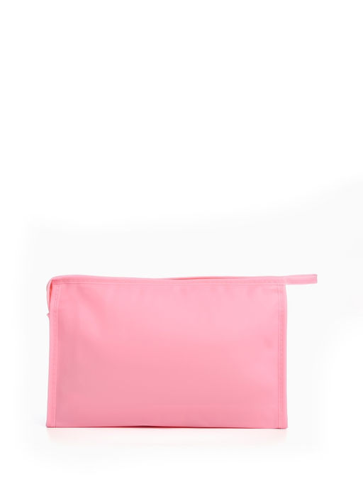 Косметичка треугольная на молнии, большая, с рисунком, нежно-розовая - Simaland фото 2