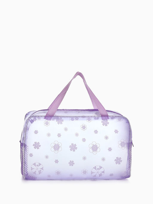 Цена за 2 шт. Косметичка - сумочка на молнии для бассейна, с ручками, с рисунком, сиреневая - Simaland фото 2