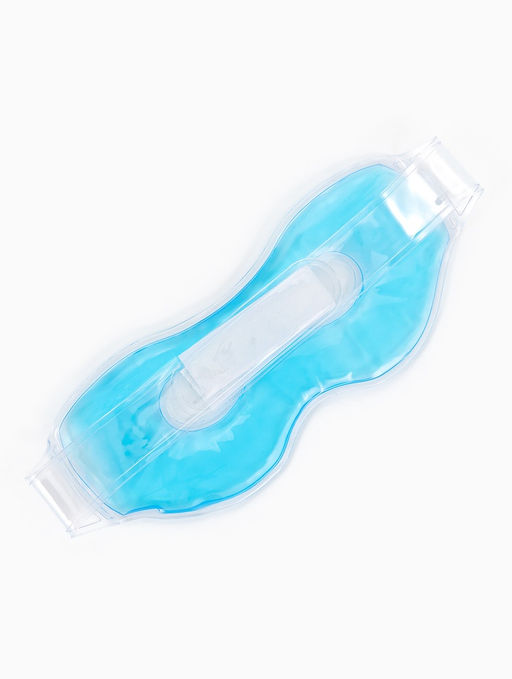 Маска для лица гидрогелевая, охлаждающая/согревающая, 23?10?0.5 см, синяя