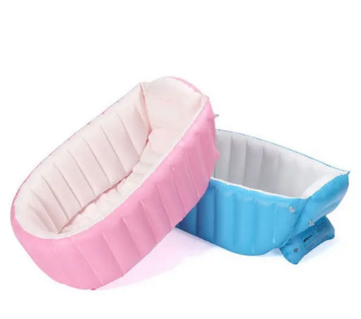 Надувная ванночка для купания новорожденных Розовая, 60 л