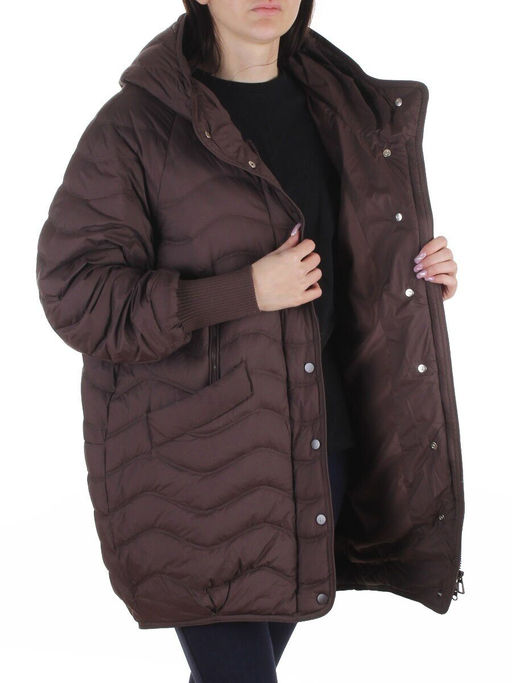 H-8912 DARK BROWN Куртка пуховая женская