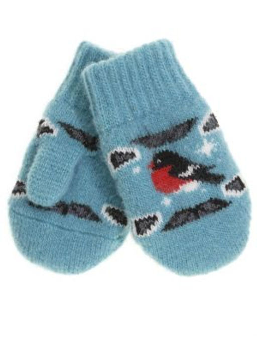 Варежки детские круговые Снегирь и орнамент, размер 11 0107-3 - Рассказовские варежки фото 2